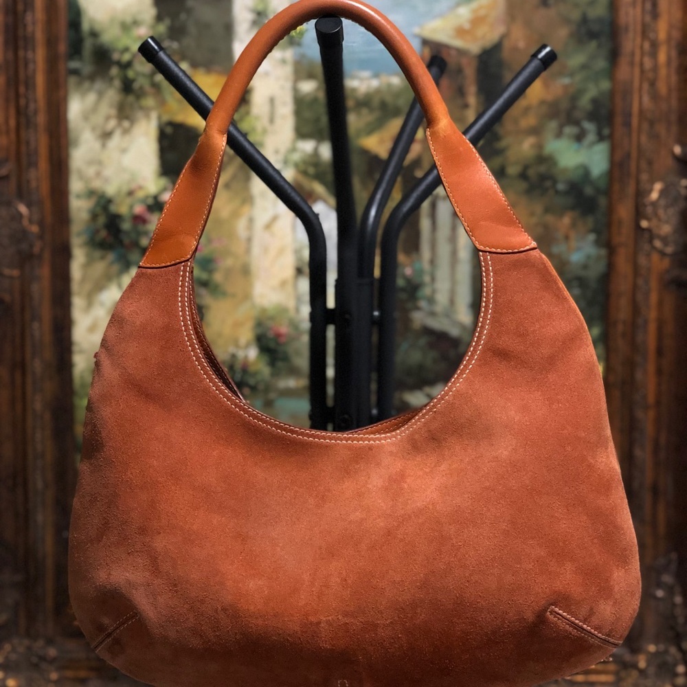 Salvatore Ferragamo Suede/leather shoulder bag